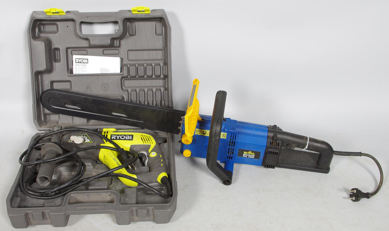 MOTORSÅG SAMT SLAGBORR.