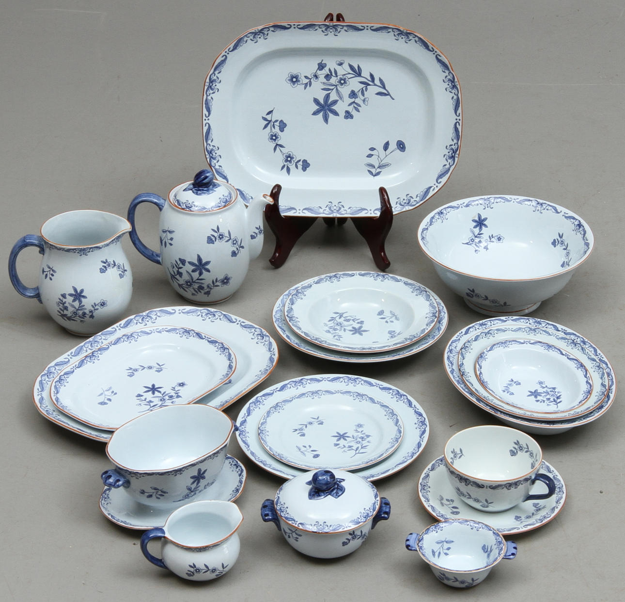 SERVISDELAR, ca 31 delar, porslin, Ostindia, Rörstrand.