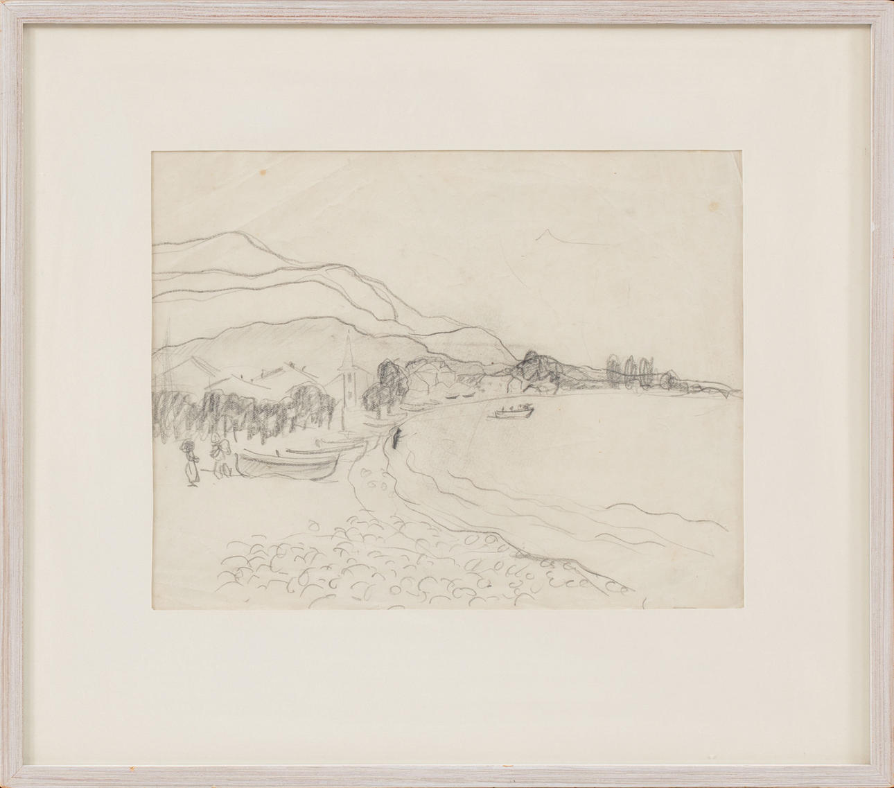 IVAN IVARSON. "Der Strand". Bleistiftzeichnung.