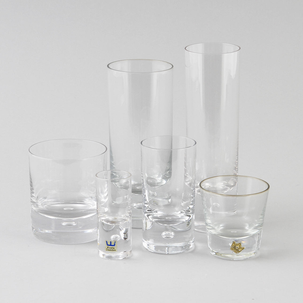 GLASSSERVIS, 36 delar "Pippi" Walter Hickman, Kosta Boda.