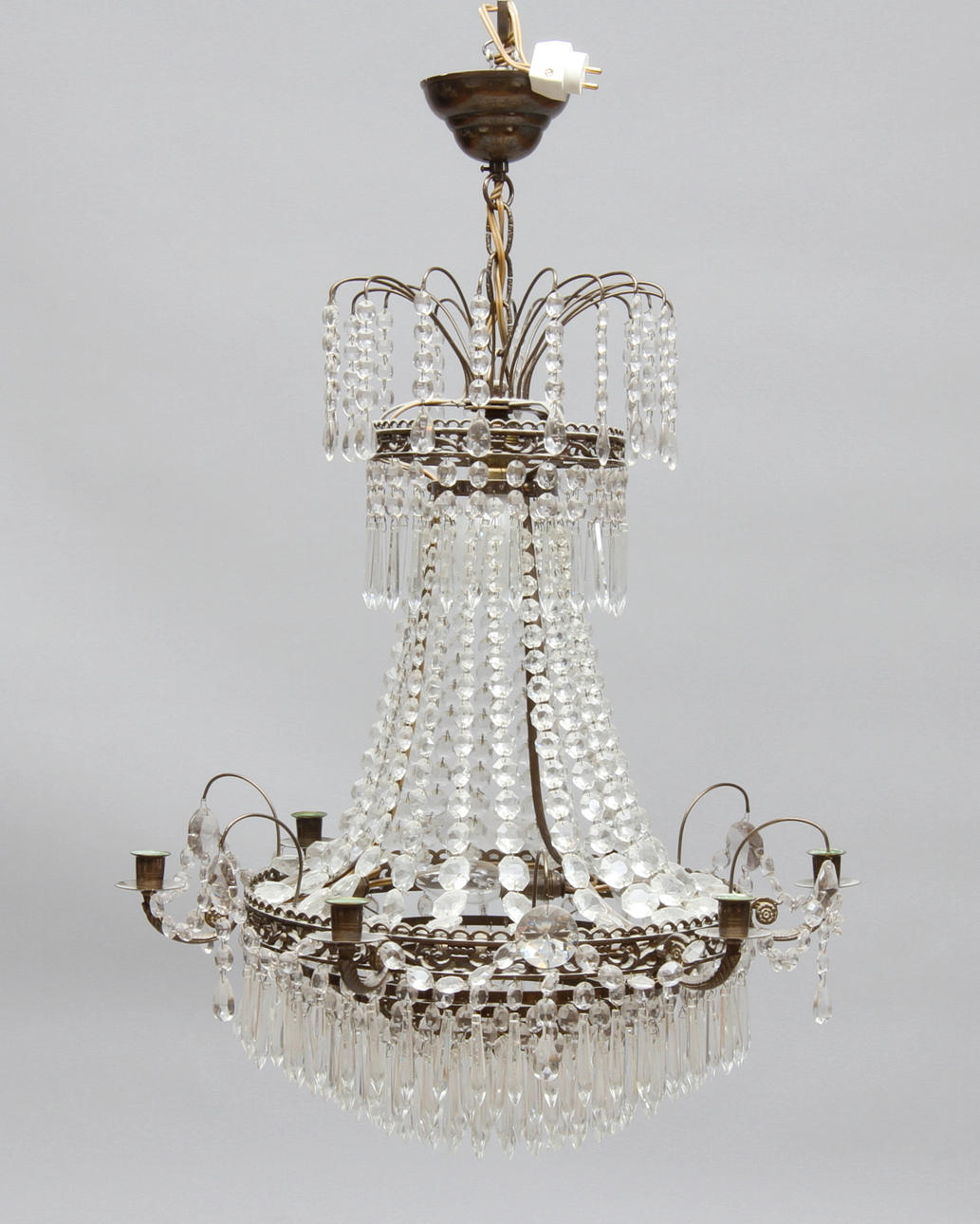 LJUSSKRONA, för 6 ljus, empirestil, 1900-tal.