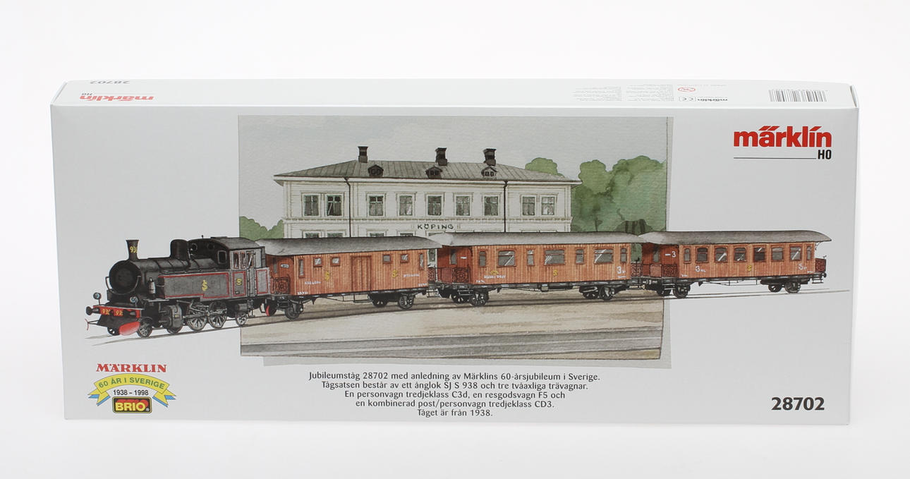 MÄRKLIN SVENSKA TÅGSATSEN 28702 med S-loket i originalkartong.