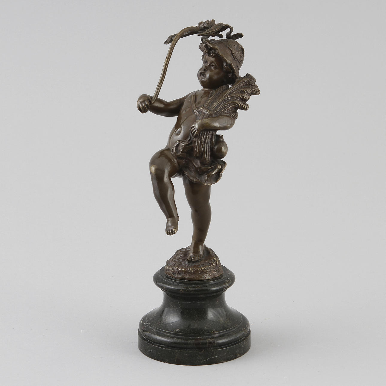 FRANZ IFFLAND. Skulptur, brons, daterad 1886.