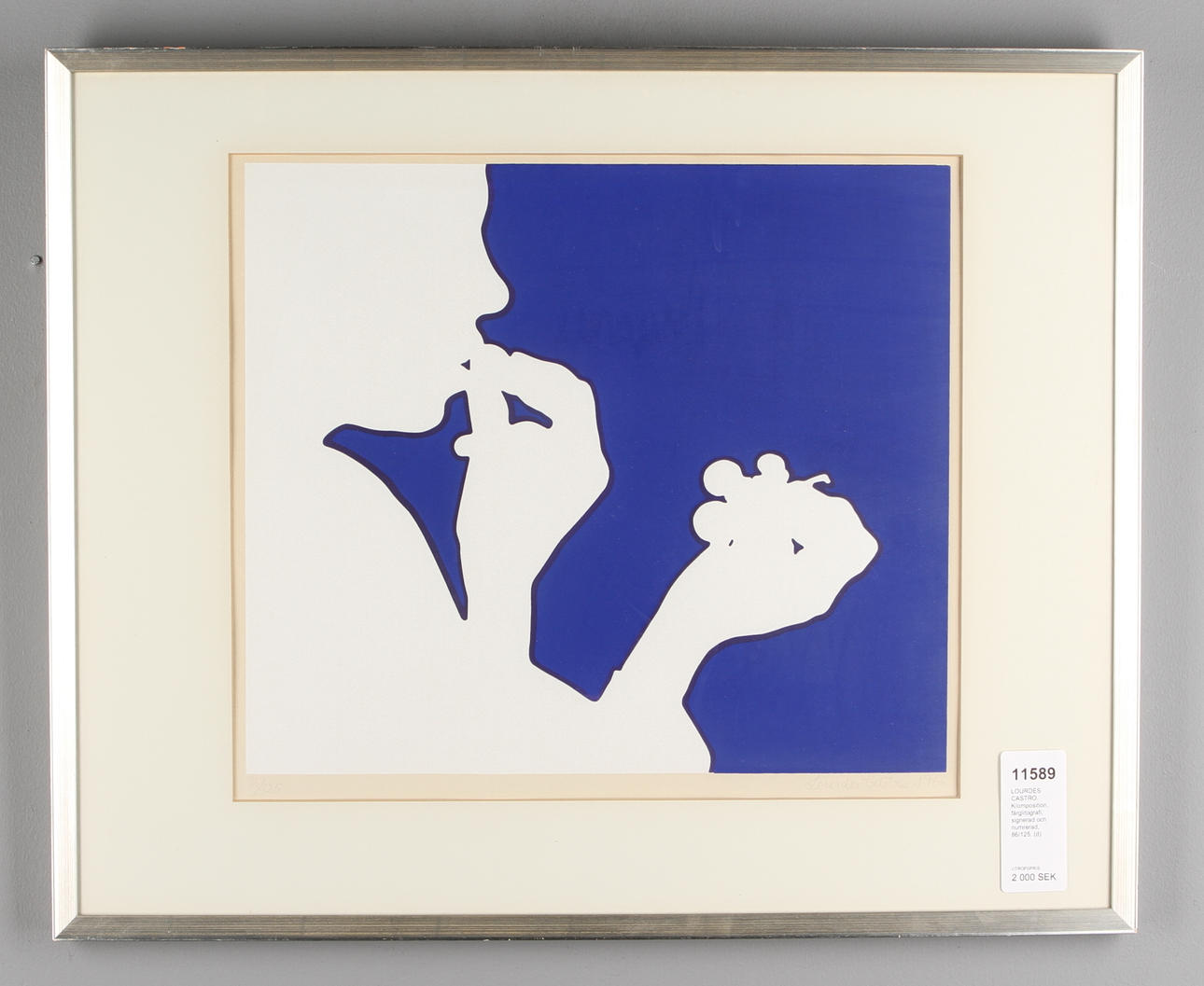 LOURDES CASTRO. Komposition, färglitografi, signerad och numrerad, 86/125.