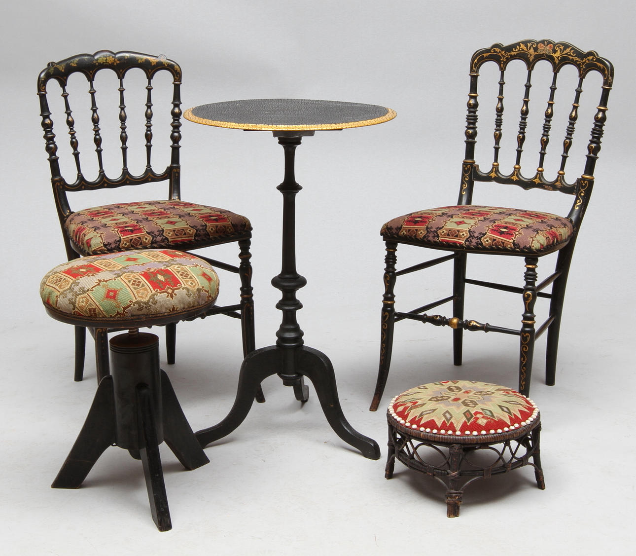 STOLAR, 1 par, BORD, PALLAR, 2 st, mestadels 1800-tal.