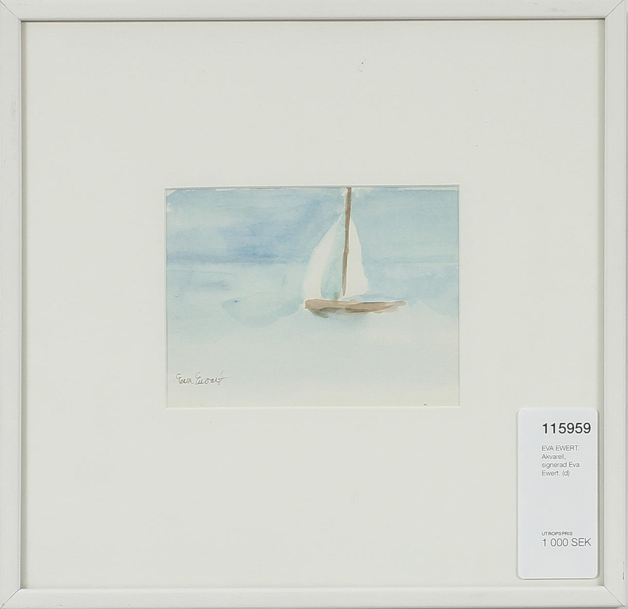 EVA EWERT. Akvarell, signerad Eva Ewert.