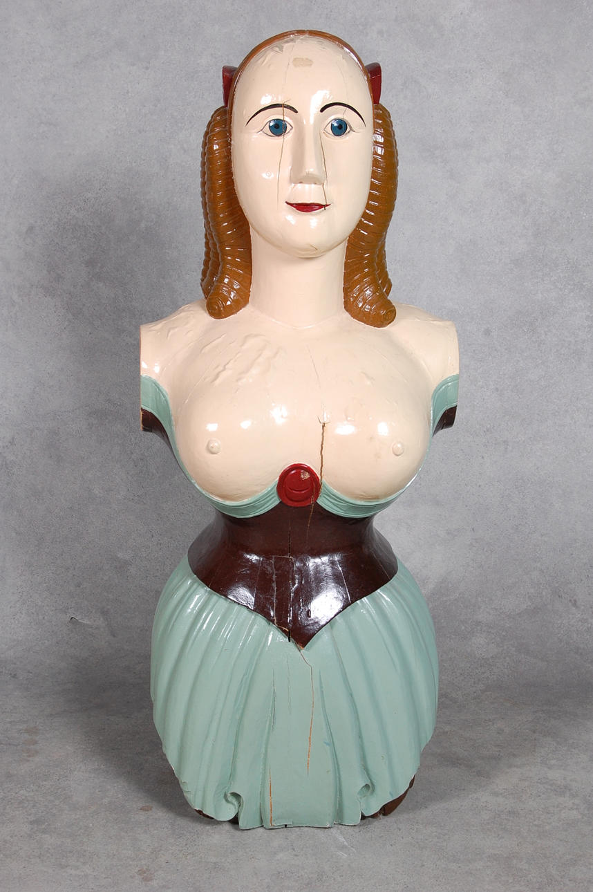 GALJONSFIGUR, från engelskt segelfartyg, 1800-talets första hälft.