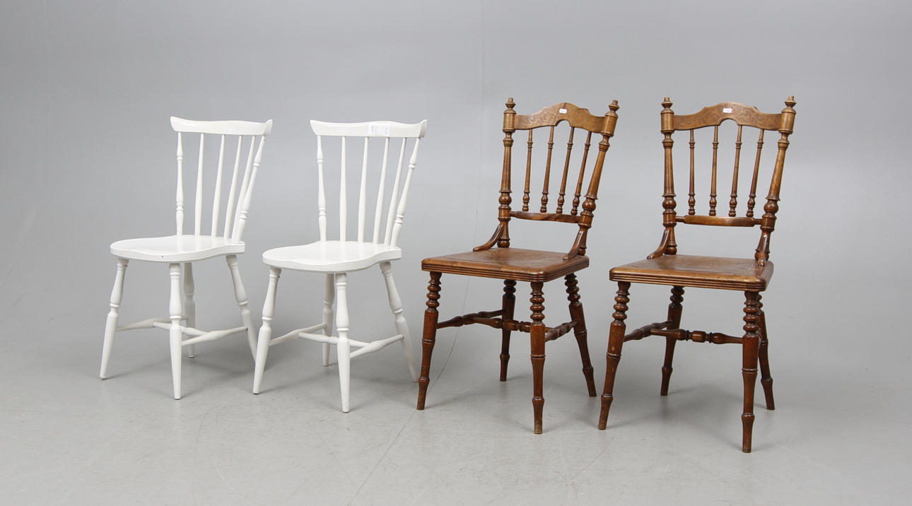 STOLAR, två par, tidigt 1900-tal.