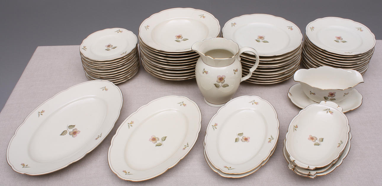 MATSERVIS, 56 delar, porslin, ALP-Lidköping.