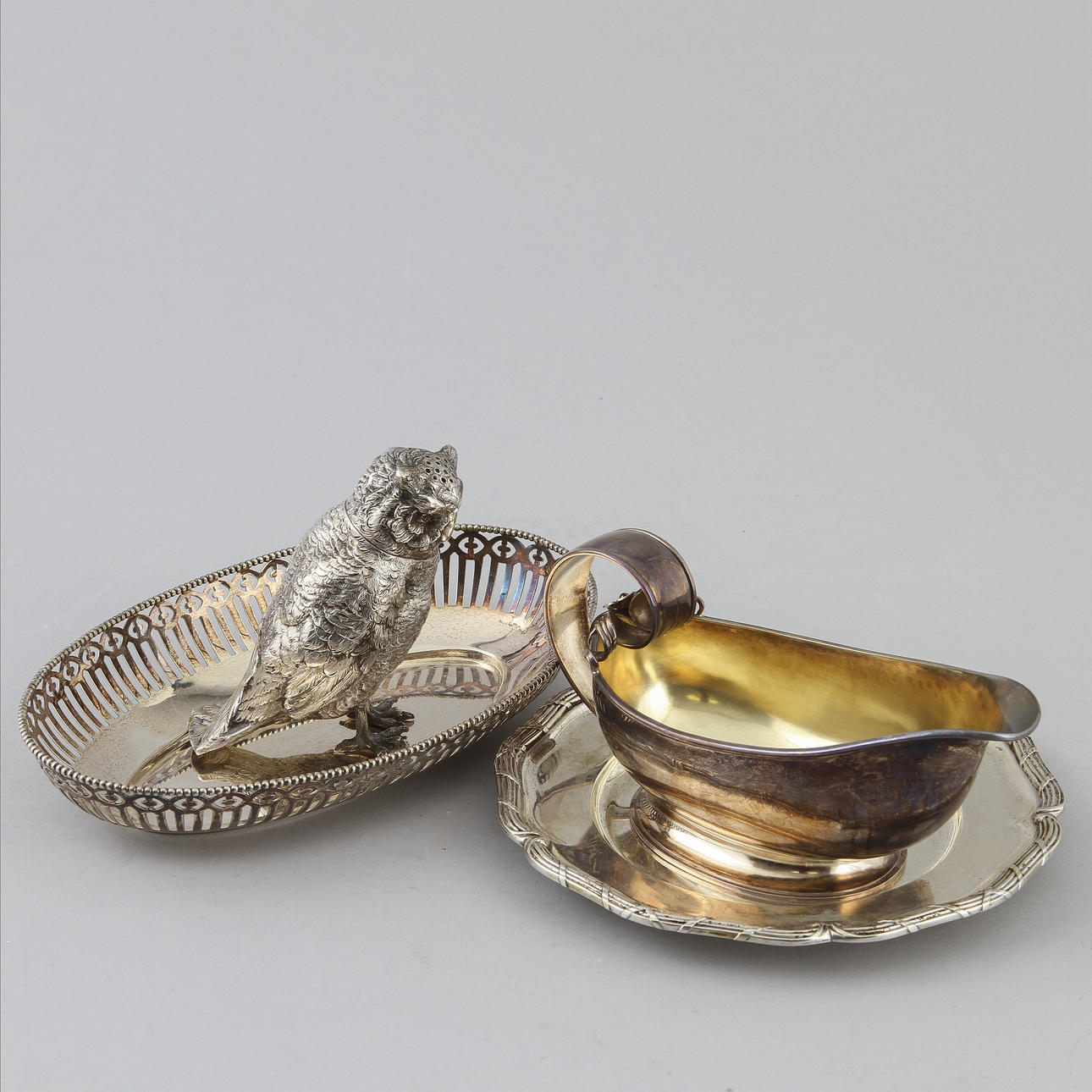 SILVER, 4 delar, ca 880 gram.