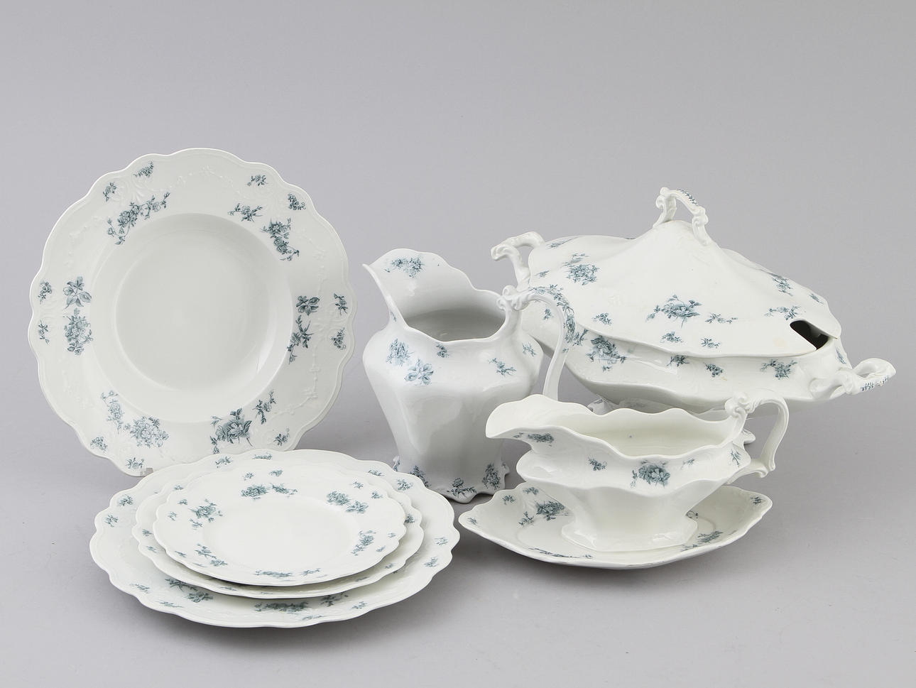 MATSERVIS, 67 delar, flintgods, "Teresa", England.