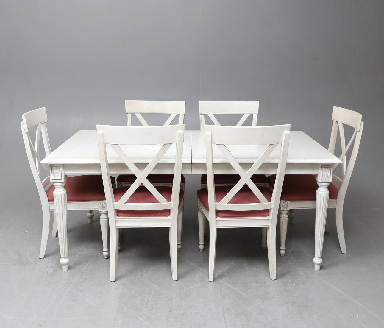 ESSZIMMERGRUPPE, 7-teilig, Ethan Allen, USA.