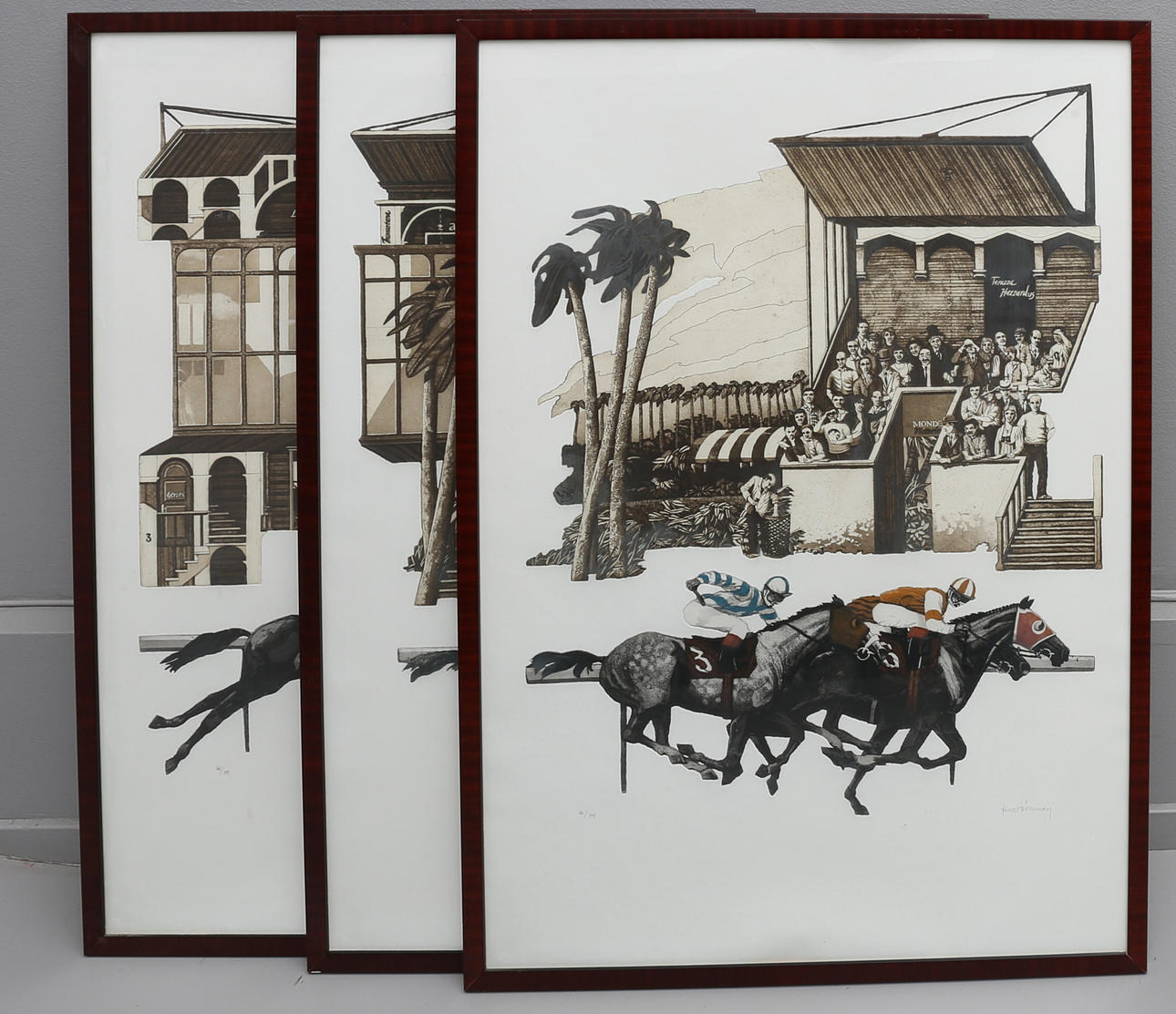 BENGT BÖCKMAN. "The STRETCH" 3 ETCHINGS.