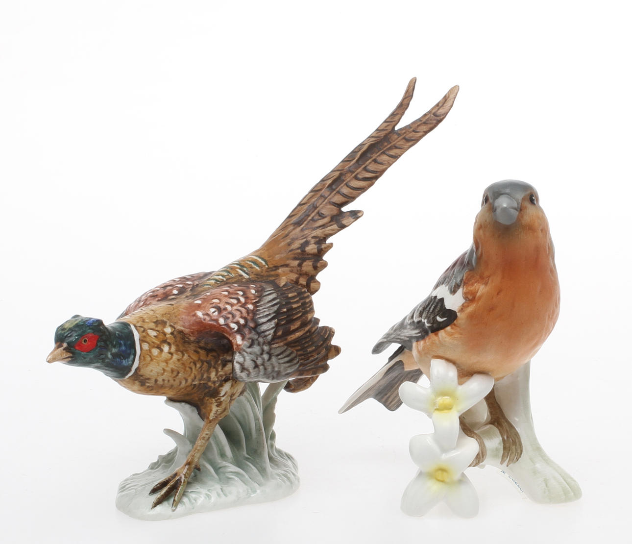 FIGURINER, 2 st, fåglar, keramik, Goebel.