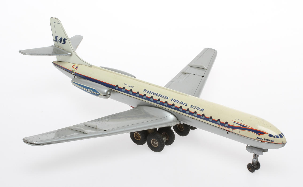 ARNOLD FLYGPLAN SAS CARAVELLE "FINN VIKING" plåt med friktion. Western Germany.