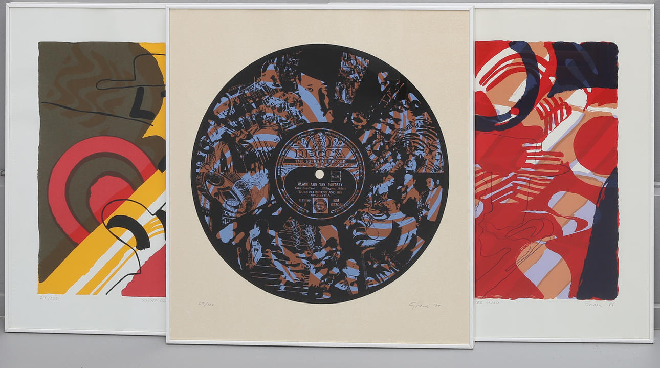 KNUT GRANE, THREE COLOR LITHOGRAPHS, "Jazz Mood".