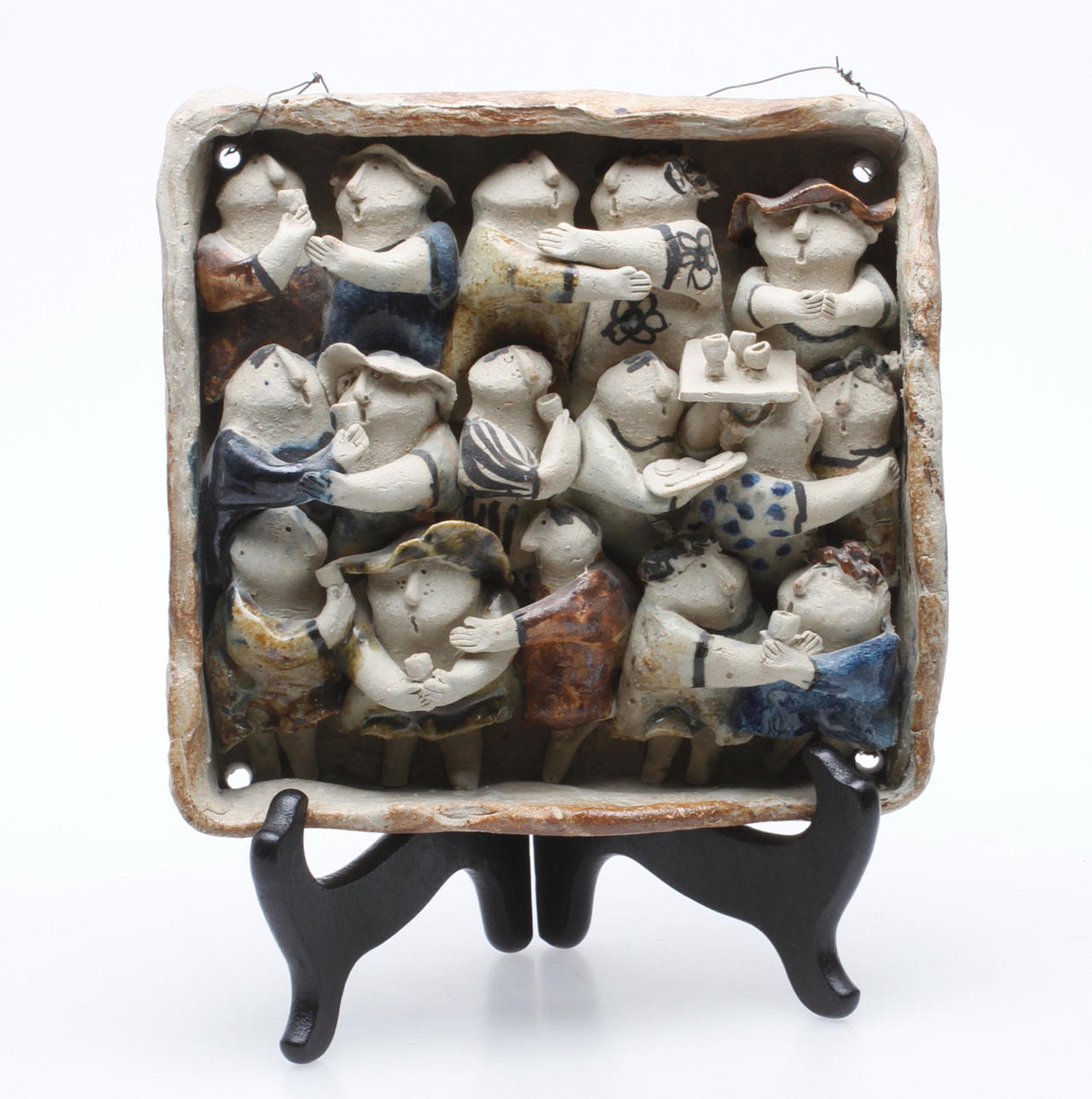 AMIE STÅLKRANTZ, relief, keramik, signerade.