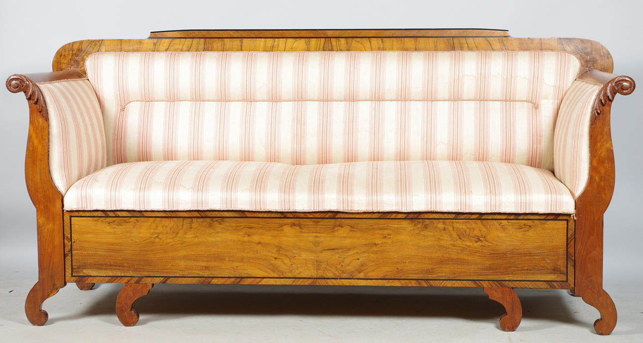 BÄDDSOFFA, mahogny, sent 1800-tal.