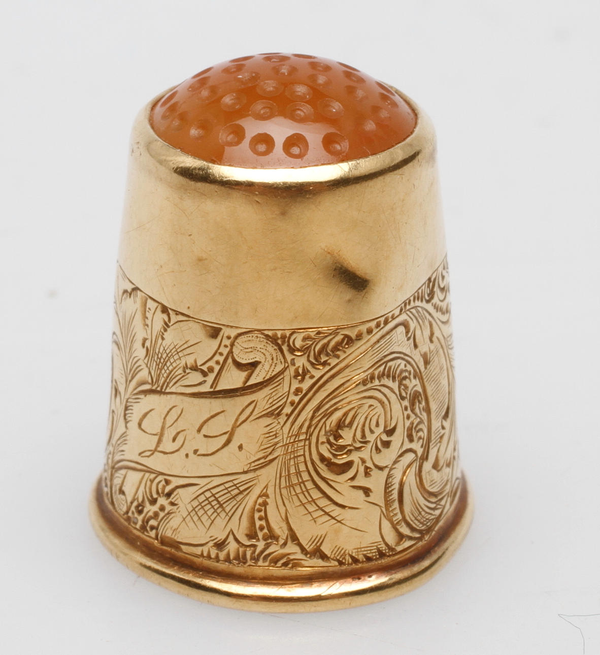 FINGERBORG, 18k guld, vikt ca 3 gr.