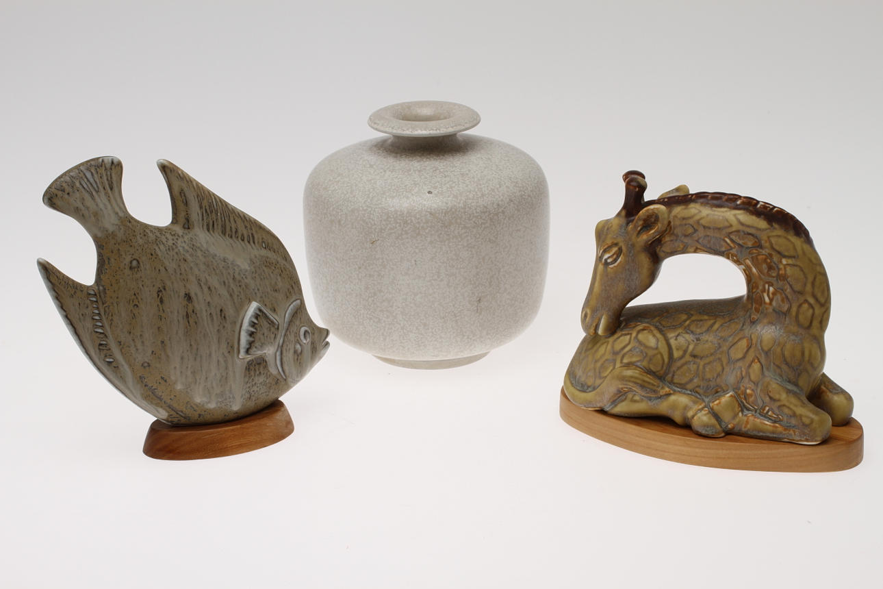 PARTI KERAMIK, 3 delar, Gunnar Nylund Rörstrand.