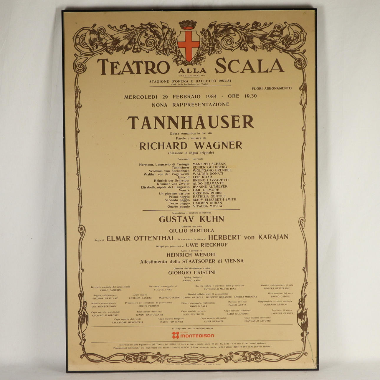 OPERA POSTER for Richard Wagner's opera "Tannhäuser".