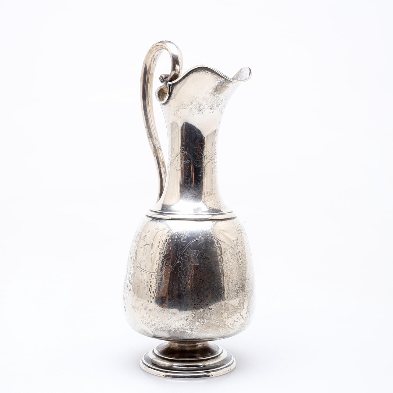 WINE POT, silver, Peter Hertz, Copenhagen 1885.