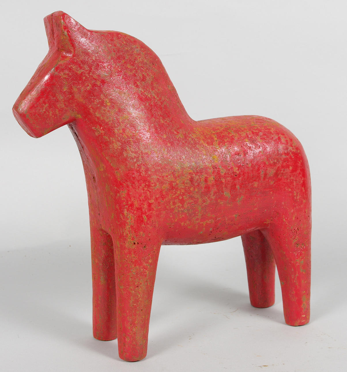 SKULPTUR, "Dalahäst", målad gjutjärn, samtida.