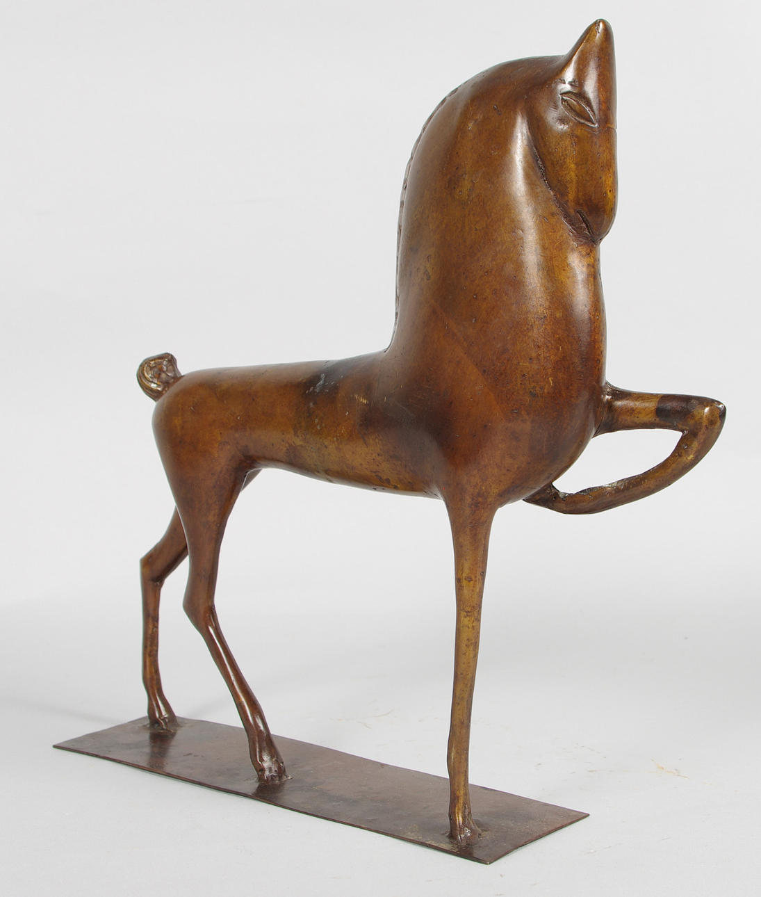 BRONZESKULPTUR, hest, moderne design, moderne.