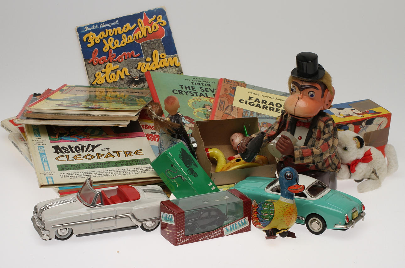 PARTI LEKSAKER OCH BÖCKER, SVERIGE, FRANKRIKE, KINA, JAPAN, TYSKLAND.