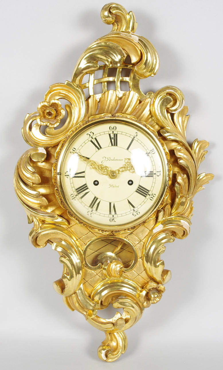 VÄGGUR, förgylld, rokokostil, 1900-tal.