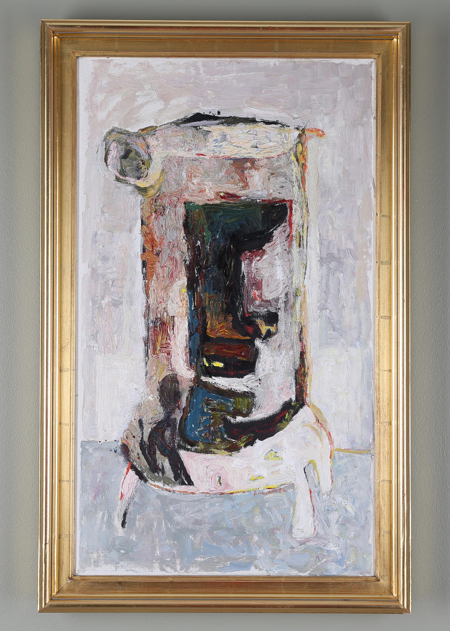 ARMAND ROSSANDER. "Braskaminen" Olja på duk.