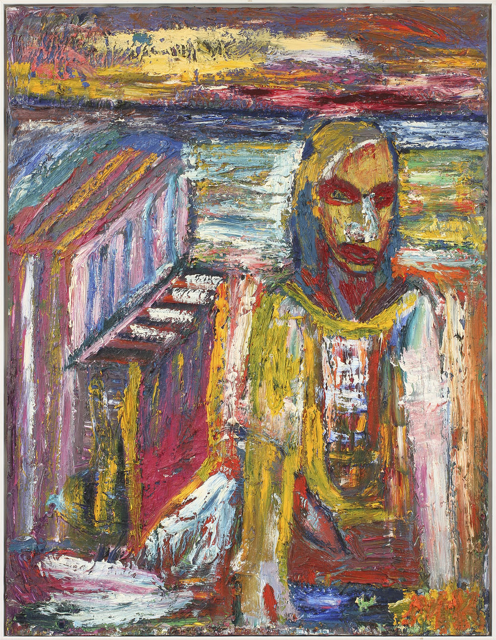 MAURITZ KARSTRÖM (1962-2005). "Pianot". Olja på duk.