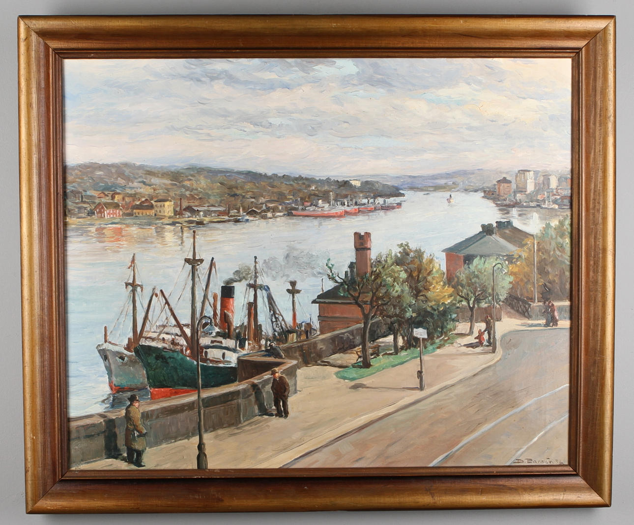 DAVID PARSÉN. Utsikt från Södermalm. olja på duk, signerad och daterad -32.