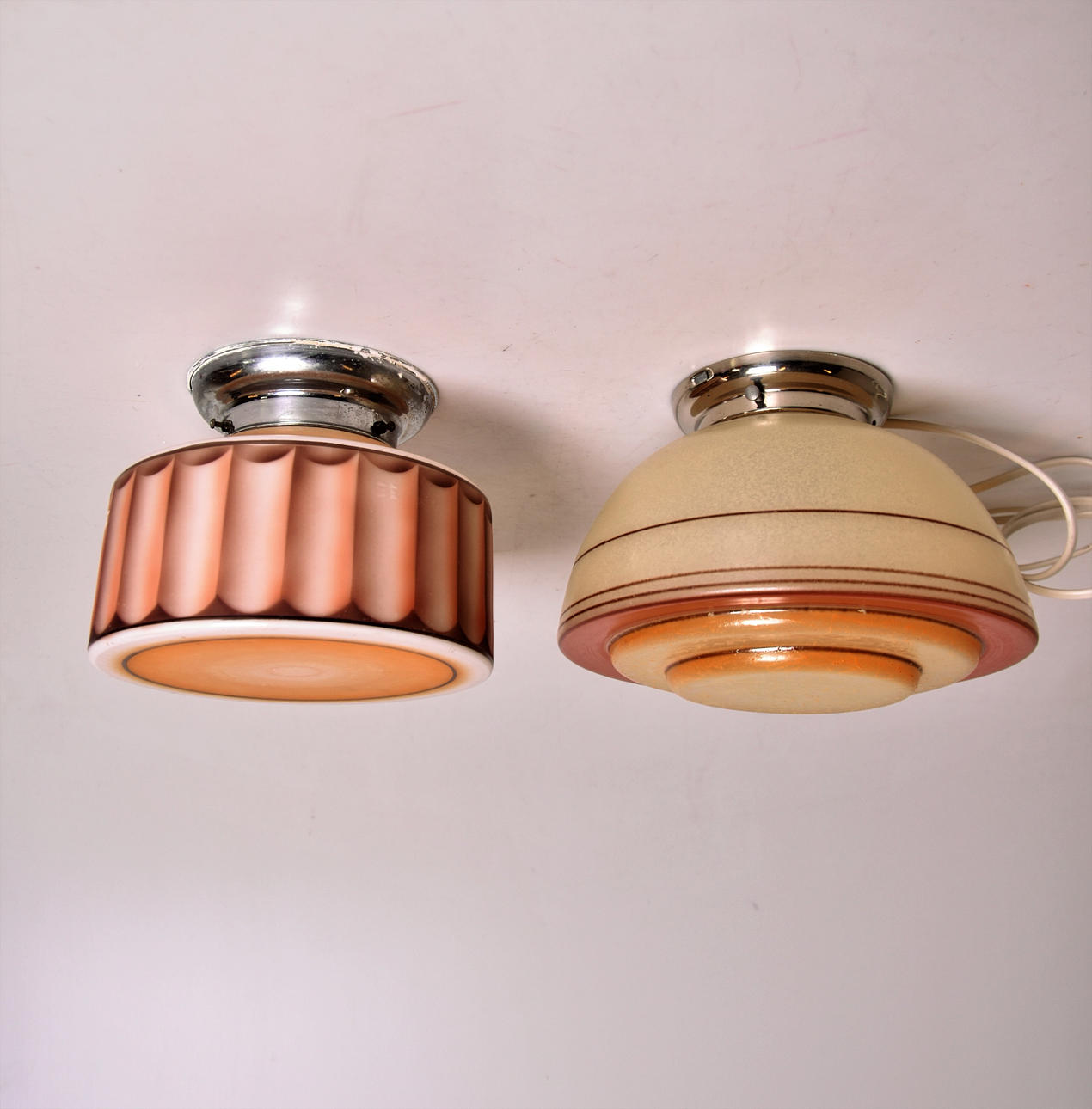CEILING LAMPS 2 pcs Art deco 1920s.
