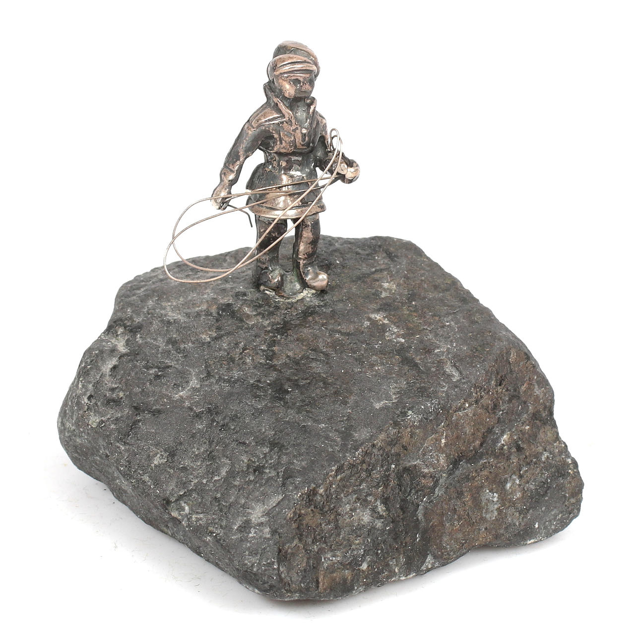 SAME, figurin, silver på sten, Esre, Esrange, Kiruna, 1967.