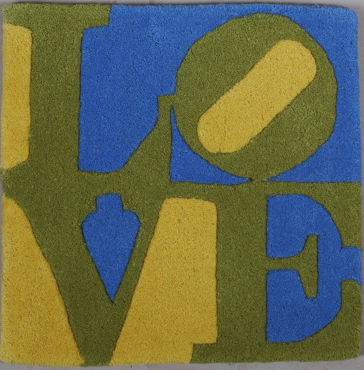 ROBERT INDIANA. "Spring - Love. Indisk matta. Signerad. 125/00.