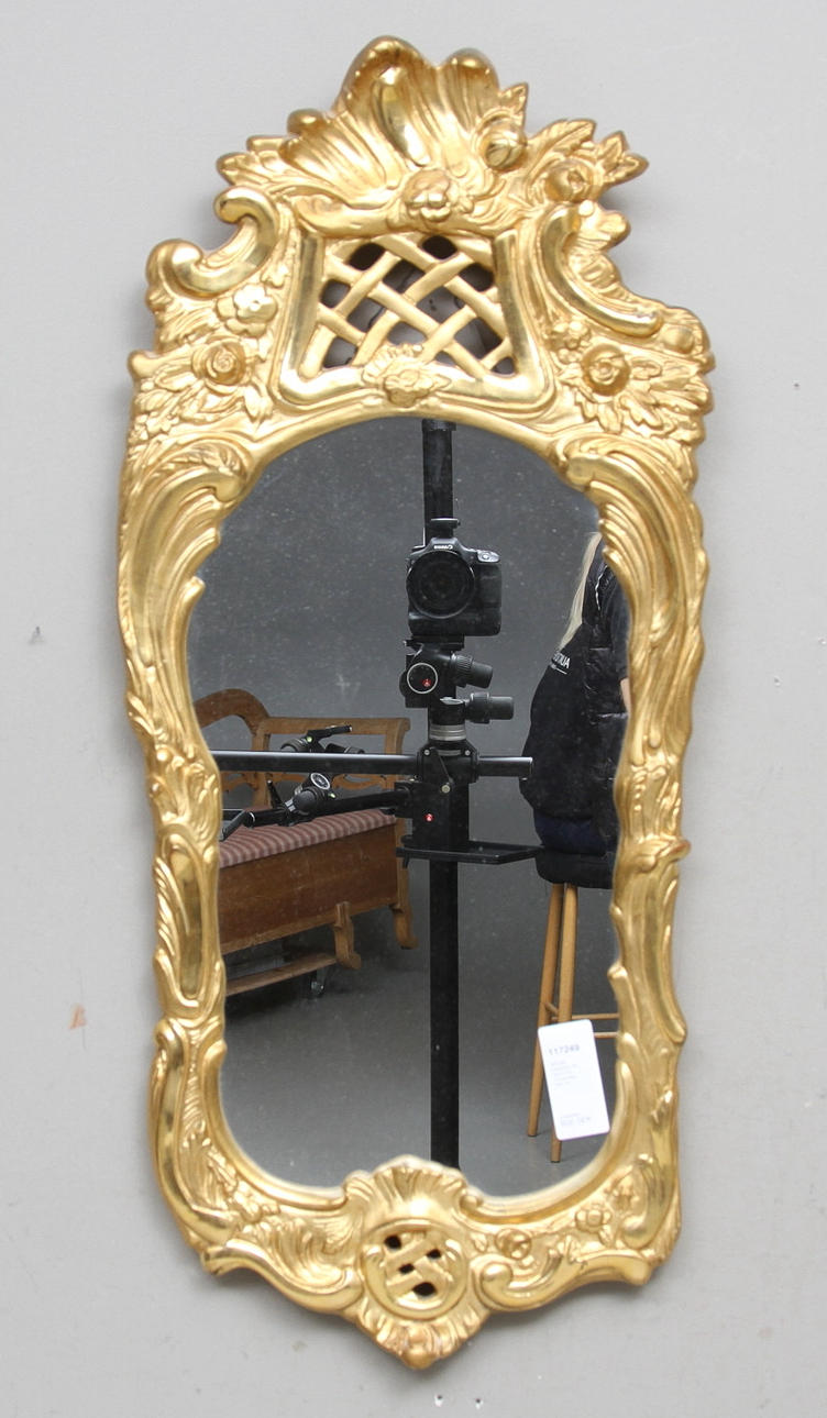 SPEGEL, rokokostil, AB Glas & Trä Hovmantorp, 1900-tal.