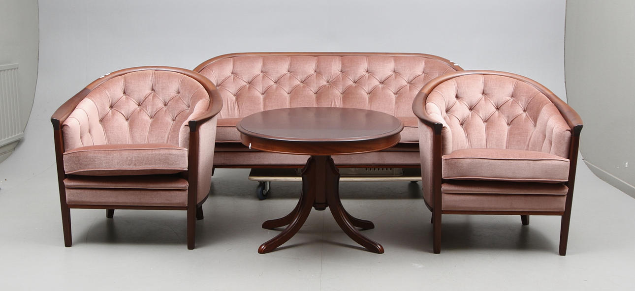 SOFFGRUPP, 4 delar, Bröderna Andersson, sent 1900-tal.