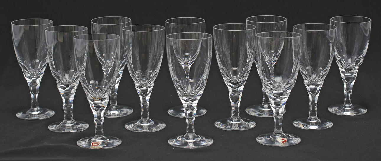 VITVINSGLAS/CHAMPAGNEGLAS, 12 st, glas, Carina, Ingeborg Lundin, Orrefors.