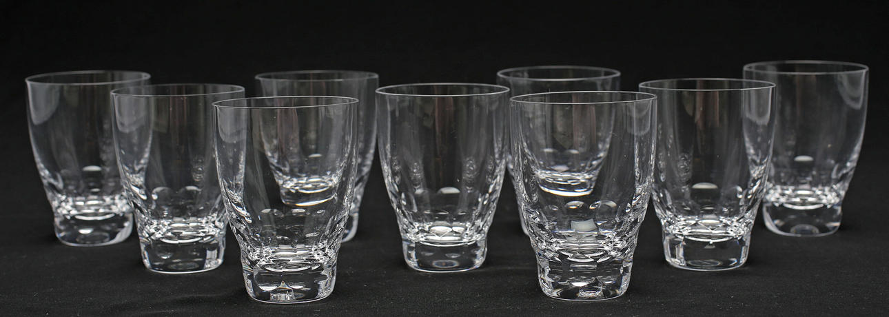 SELTERGLAS, 9 st, glas, Carina, Ingeborg Lundin, Orrefors.