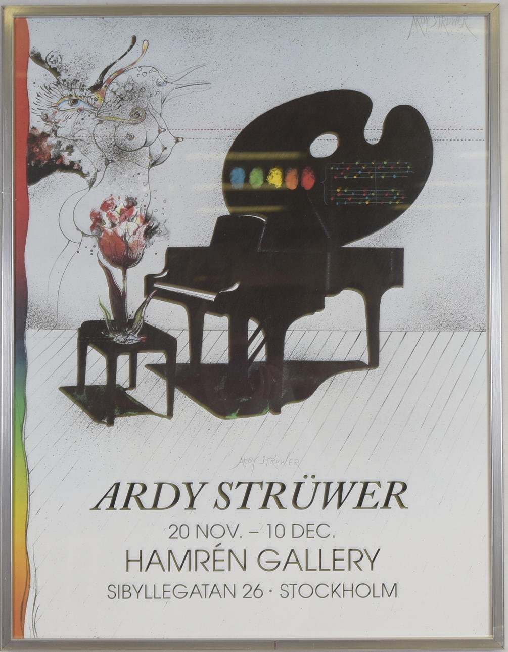ARDY STRÜWER. Offsettyck, signerat.