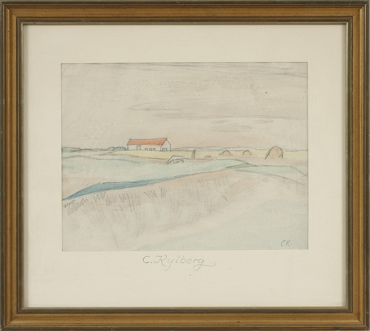 CARL KYLBERG. teckning, monogramsign.