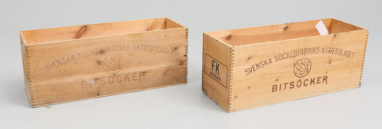 SOCKERLÅDOR, 2 st.