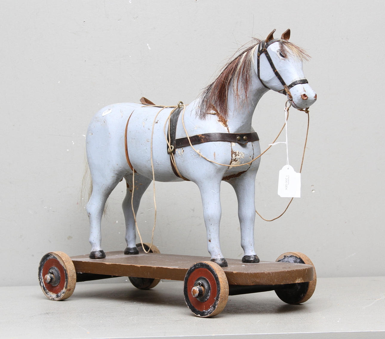 LEKSAKSHÄST, på hjul, tidigt 1900-tal.