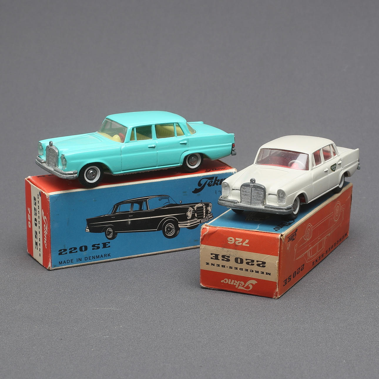 TEKNO, 2 pcs, Mercedes-Benz 220 SE, passenger cars, no. 726