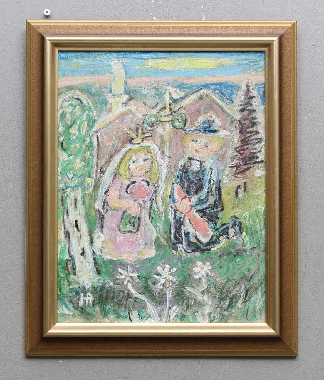 HANS ÅNGSÄTER. Brudpar och midsommarstång.