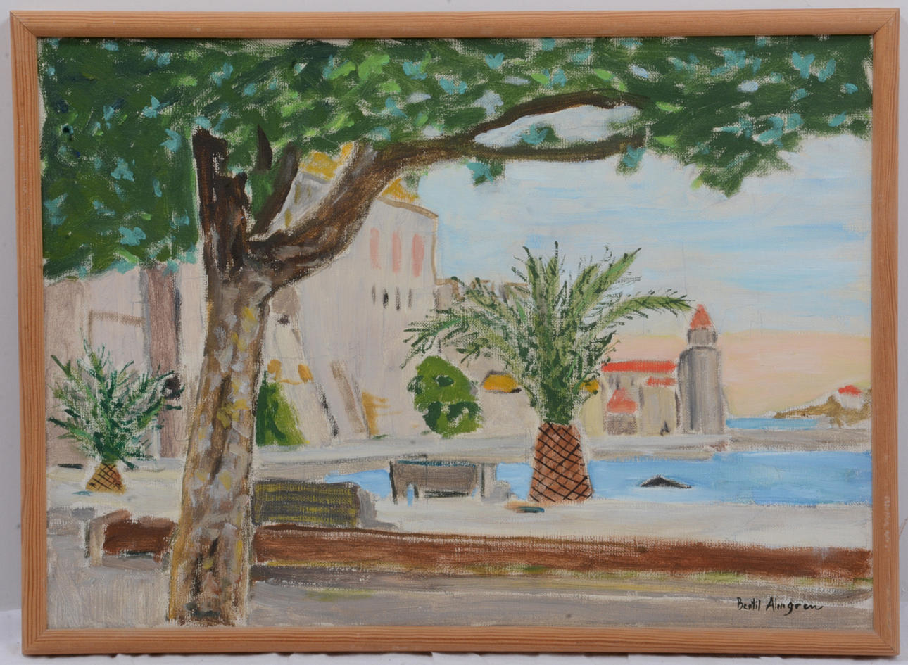 BERTIL ALMGREN. Afton i Collioure.