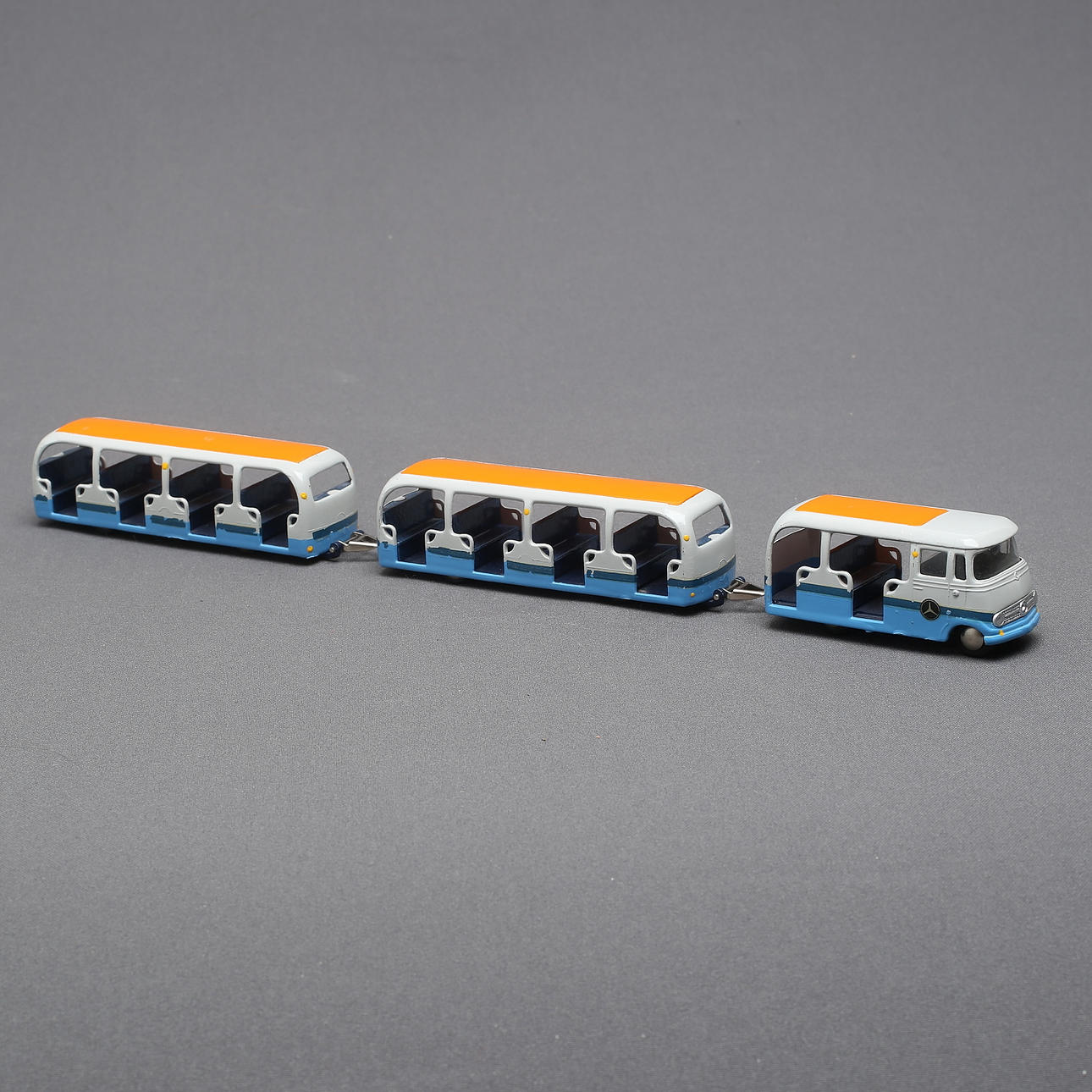 TEKNO, 3 parts, Mercedes Express Expo 58, bus with wagons