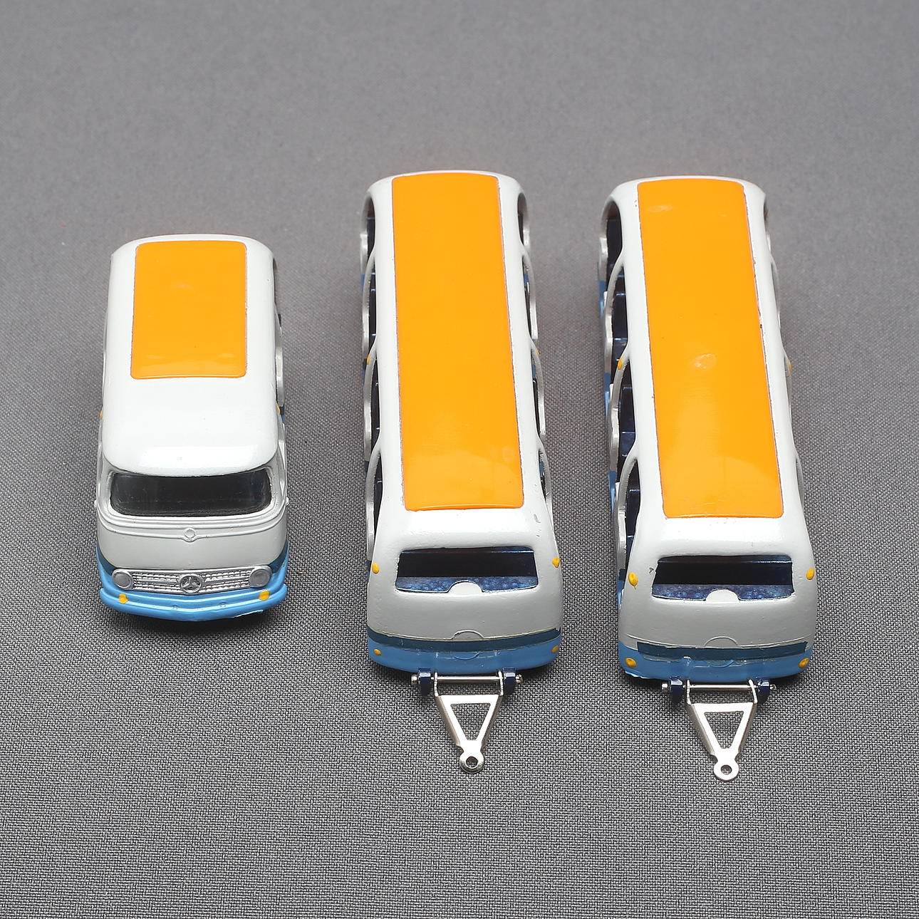 TEKNO, 3 parts, Mercedes Express Expo 58, bus with wagons