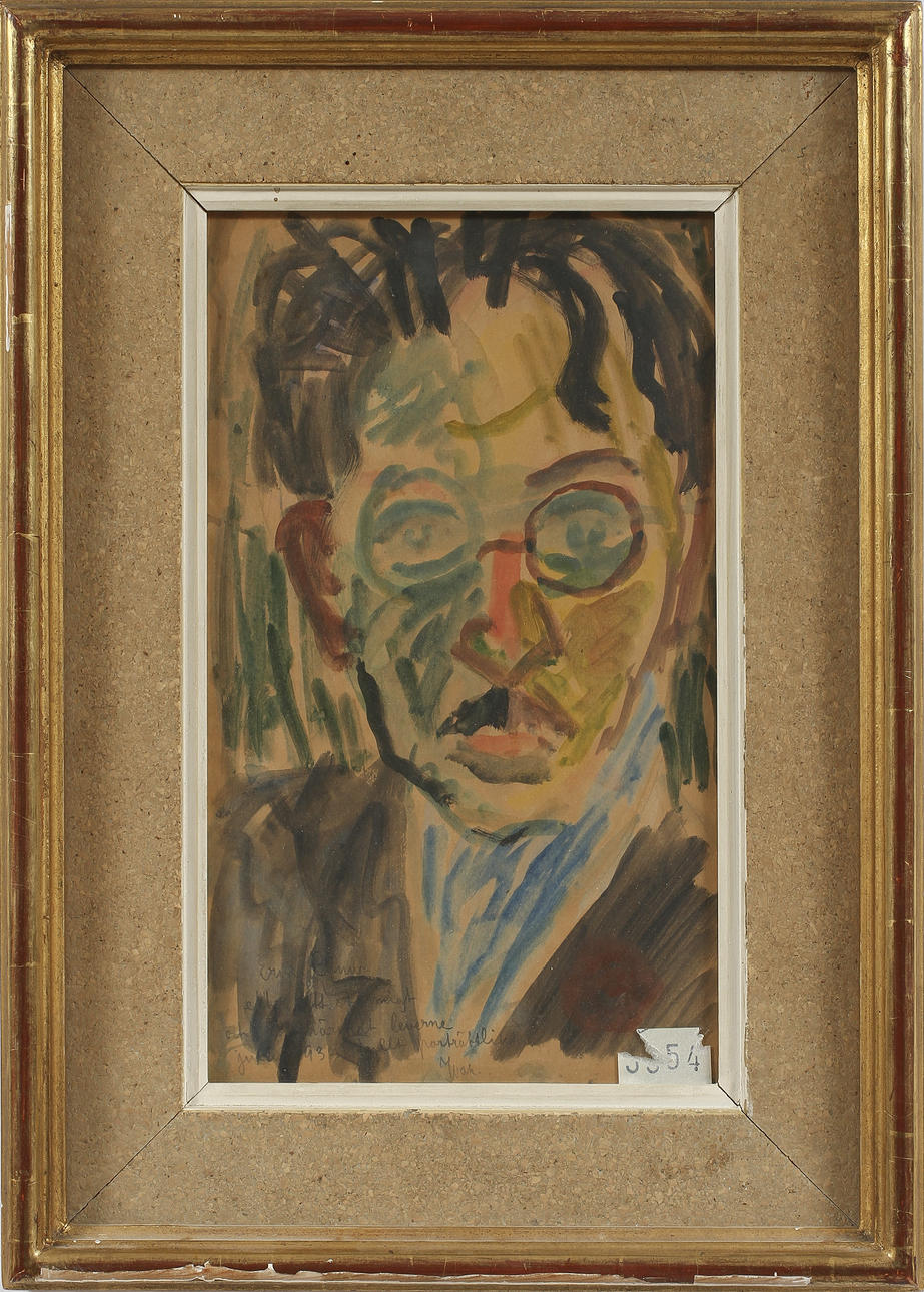 IVAN IVARSON (1900-1939). teckning signerad med dedikation. Daterad 1933.